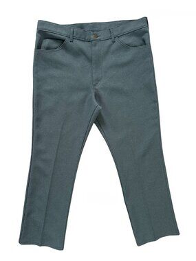 Lee Vintage Bootcut Pants Mens 38x30 Western Cowboy 70s Talon Zipper Blue